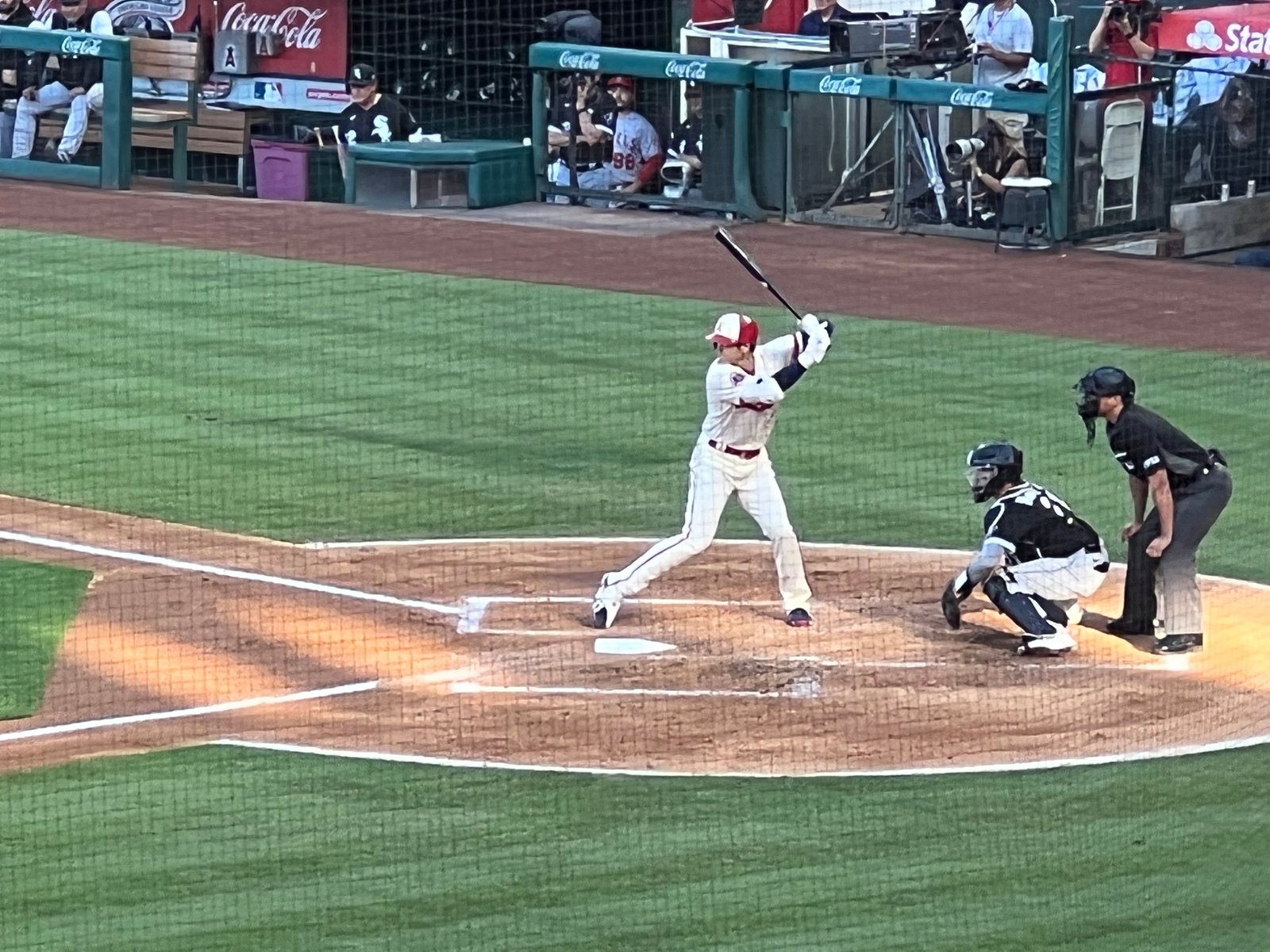 Angels batter at home plate
