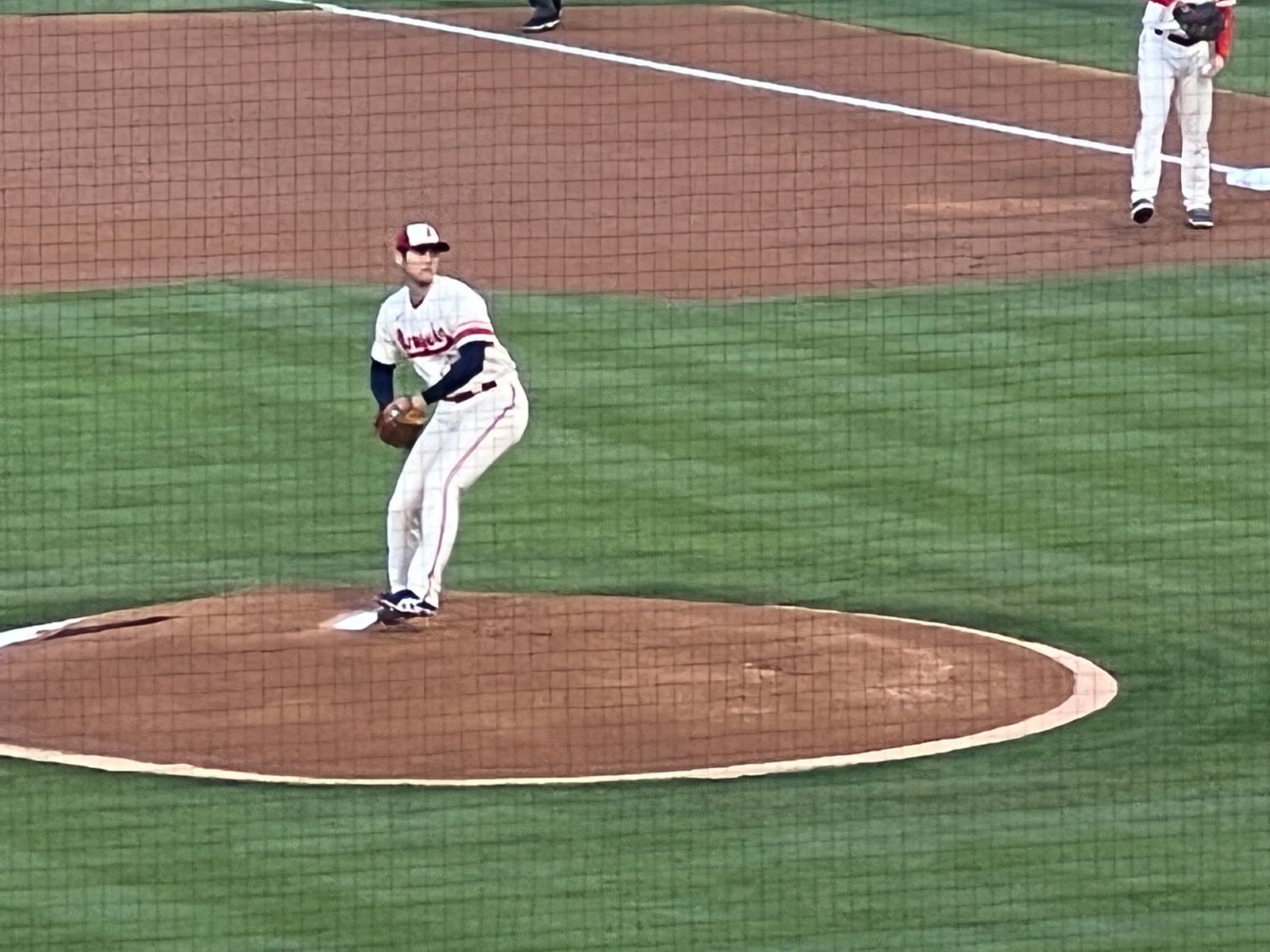 Angels pitcher on the mound