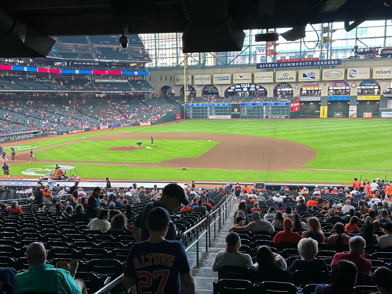 View of the field at Minute Maid Park