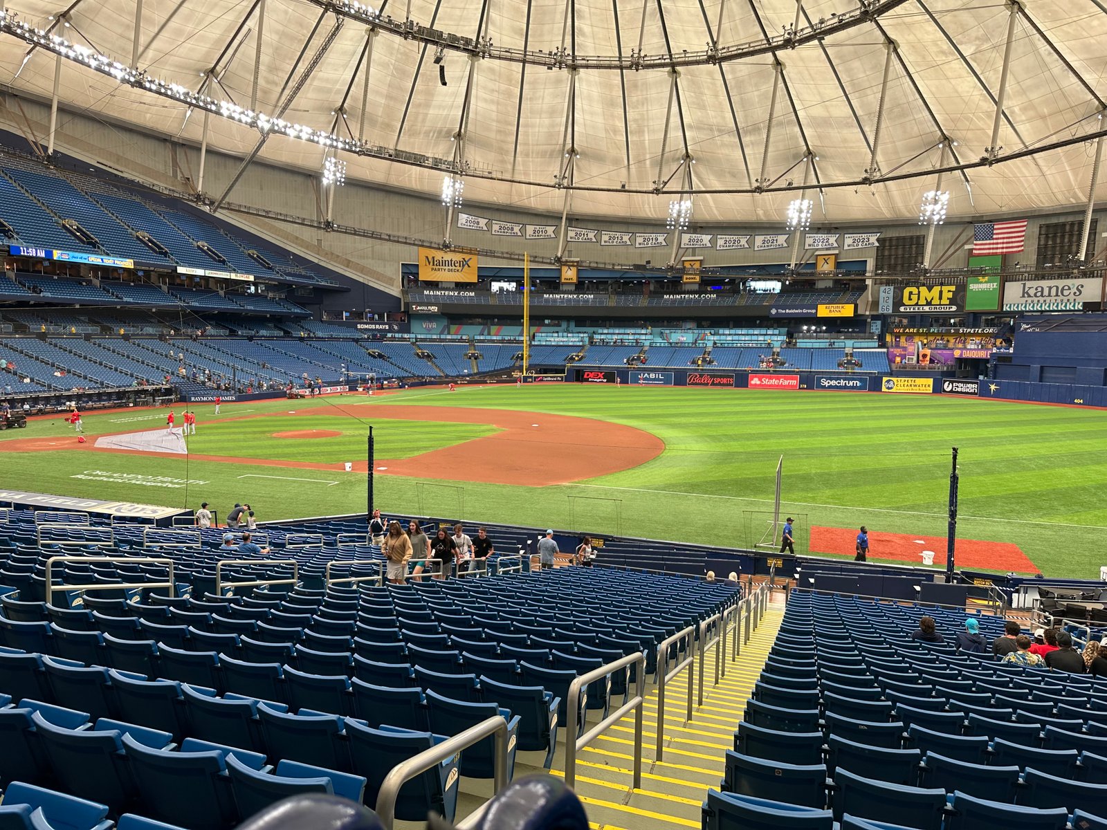 The field inside Tropicana Field
